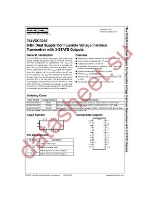 74LVXC3245MTC datasheet  